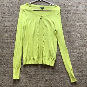 Express Lime Green Cardigan